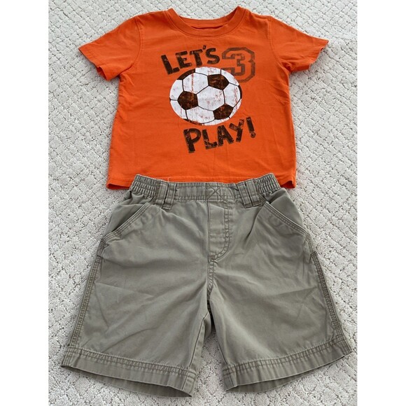 Circo Other - Circo Boys Shirt Shorts Matching Set,tan Shorts 4T,orange Shirt 5T(runs Small)